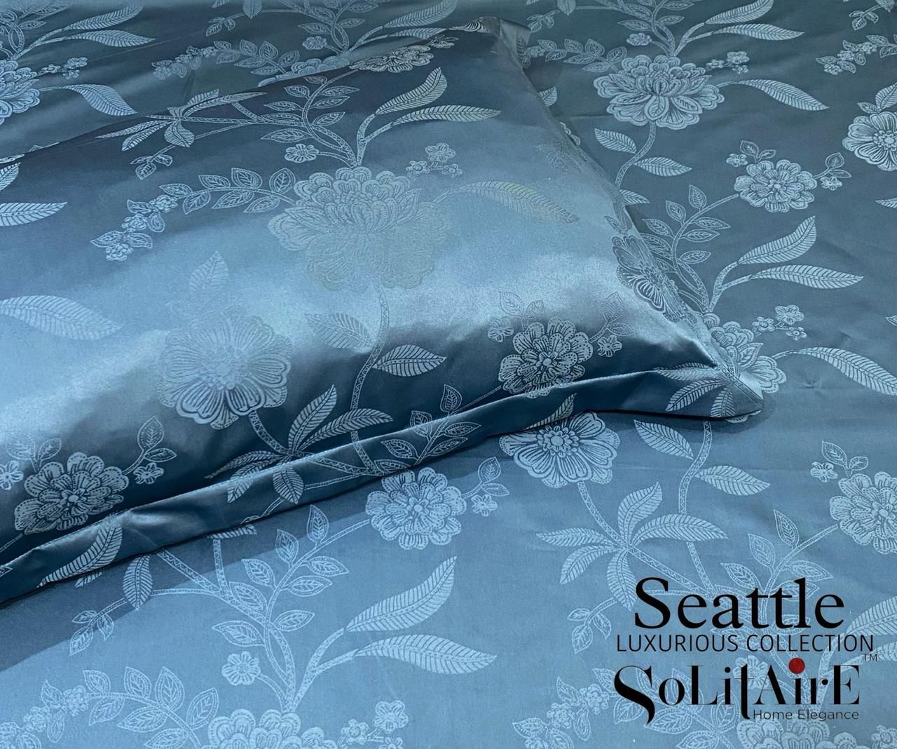 Seattle Jaquard King Size Jointless Bedsheet Set