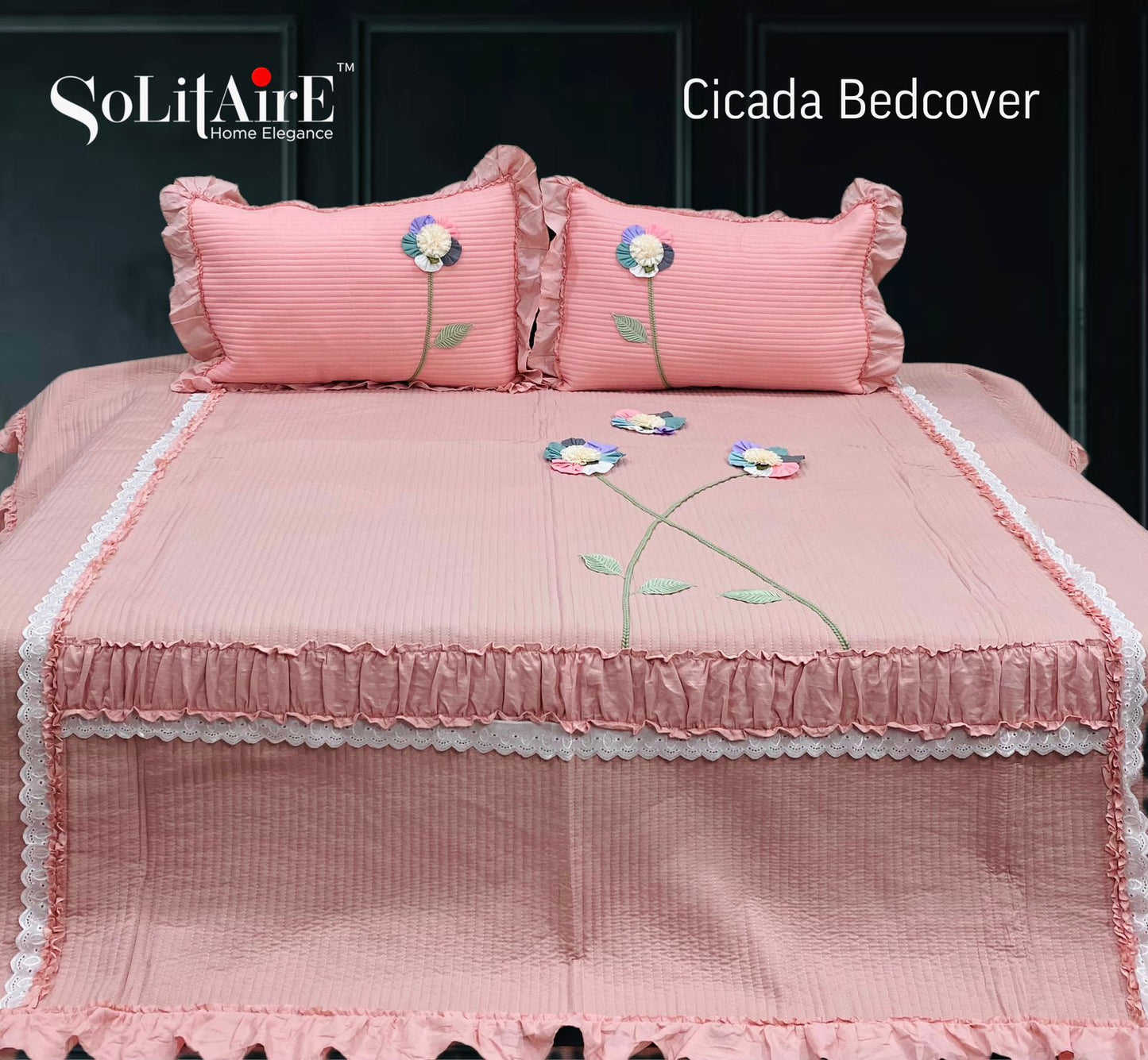 CICADA Quilted King Size Bedcover Set