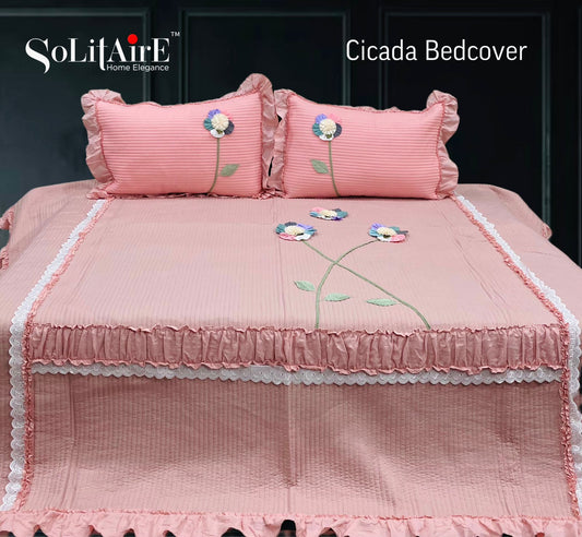 CICADA Quilted King Size Bedcover Set