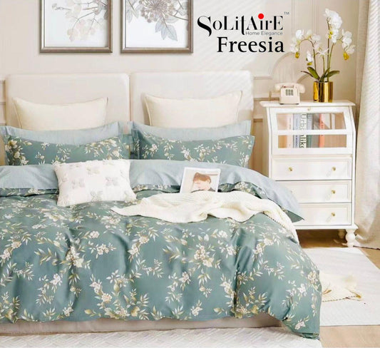 🌸 FREESIA 100% Cotton Queen Size Bedsheet Set