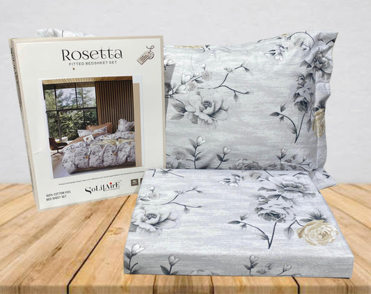Rosetta Fitted Bedsheet Set With Pillow Covers