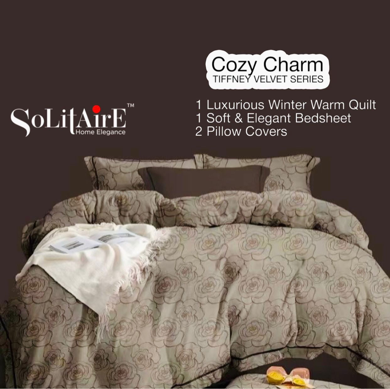 Cozy-Charm Warm King Size Cashmere Winter Quilt