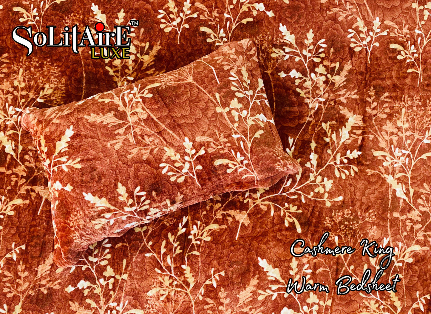 Cashmere King Super Soft Warm Winter Bedsheet