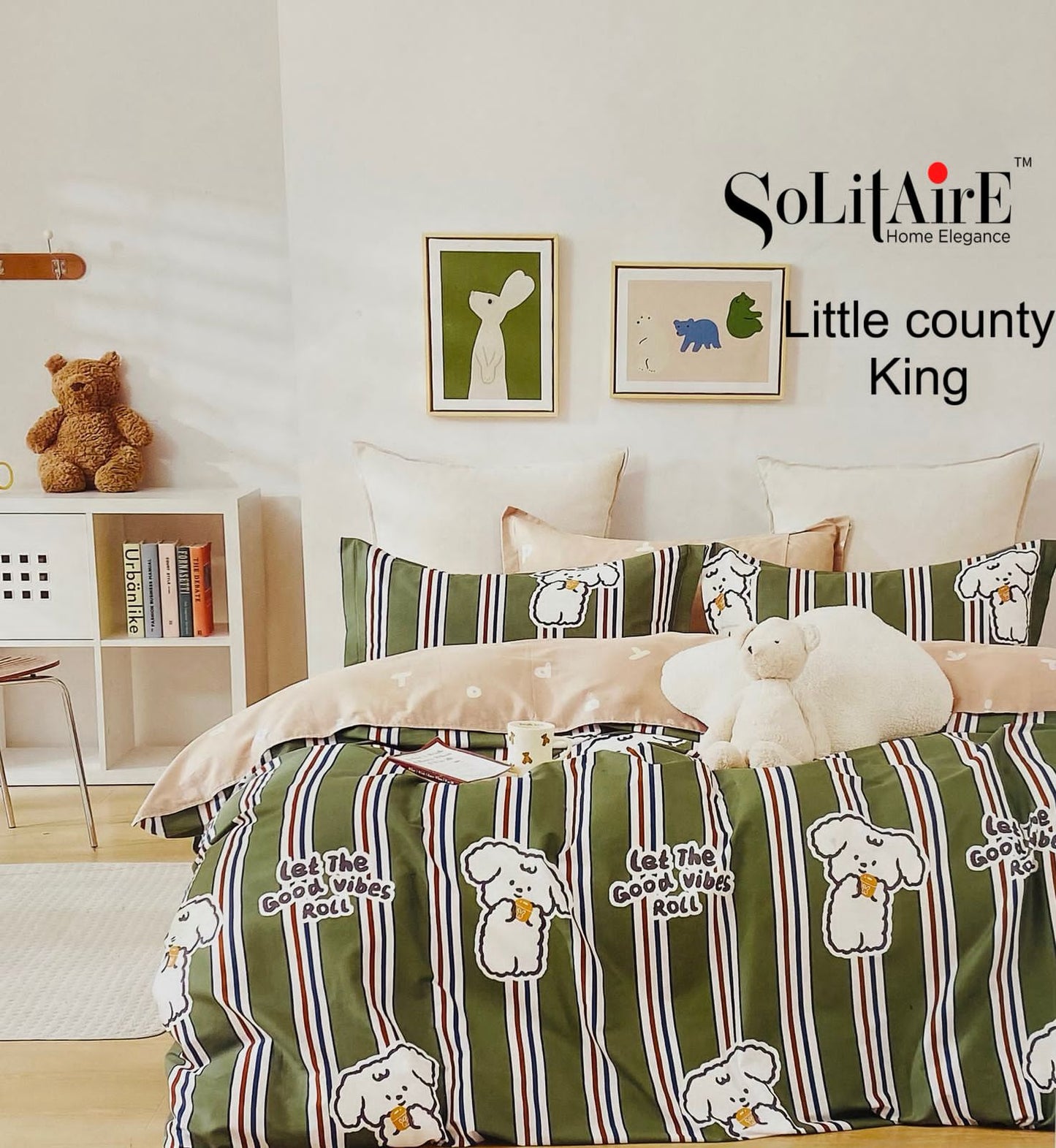 Little county King Size Cotton Bedsheet Set