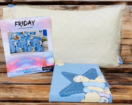 FRIDAY COTTON Bedsheet (Single Bed)