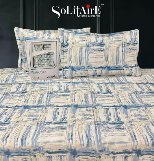 White Musk King Size 300 TC Cotton Bedsheet set