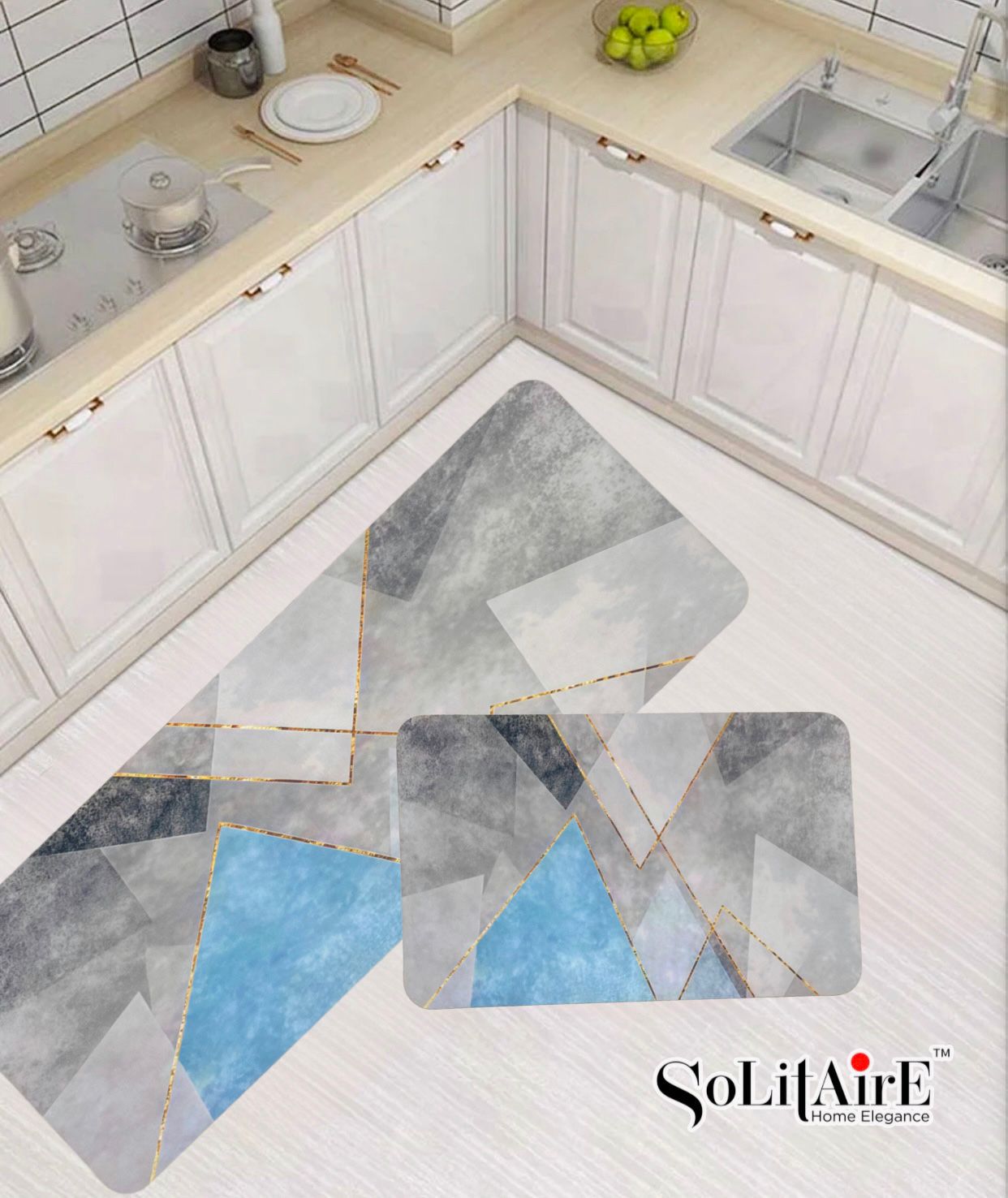 Premium Anti-Slip Waterproof Kitchen Floor Mat Set