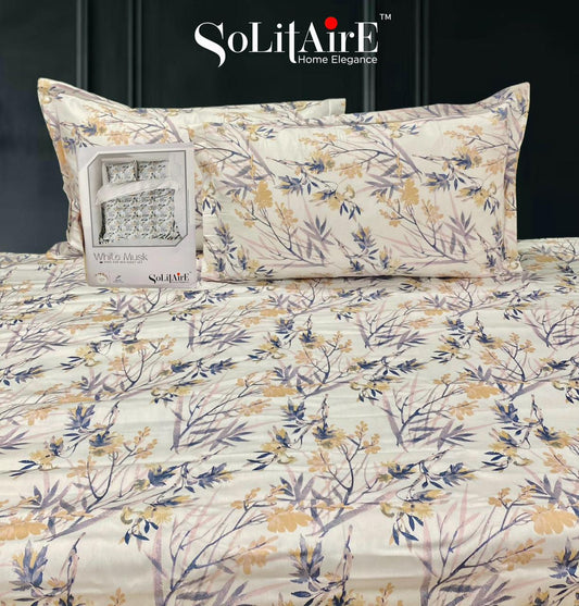 White Musk King Size 300 TC Cotton Bedsheet set