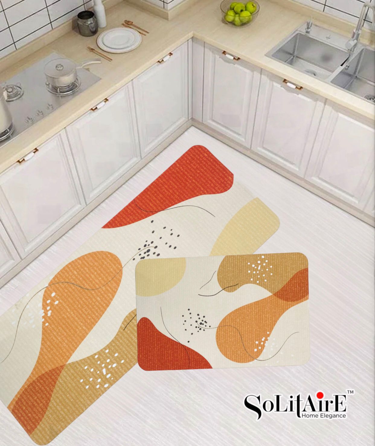 Premium Anti-Slip Waterproof Kitchen Floor Mat Set