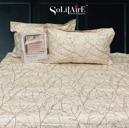 White Musk King Size 300 TC Cotton Bedsheet set