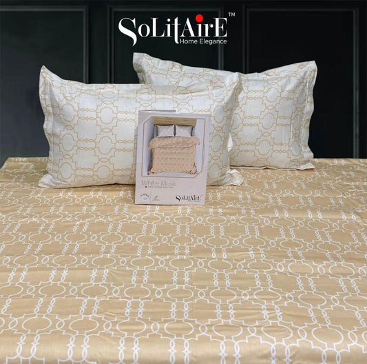 White Musk King Size 300 TC Cotton Bedsheet set