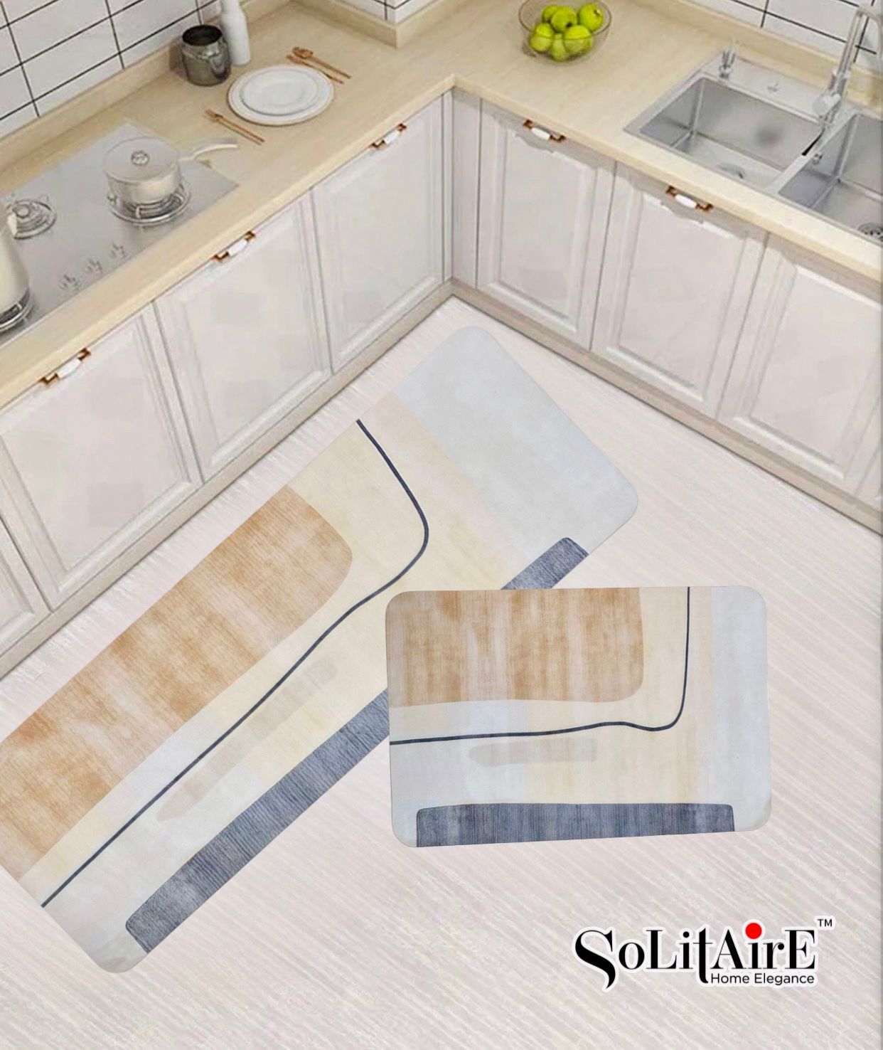 Premium Anti-Slip Waterproof Kitchen Floor Mat Set