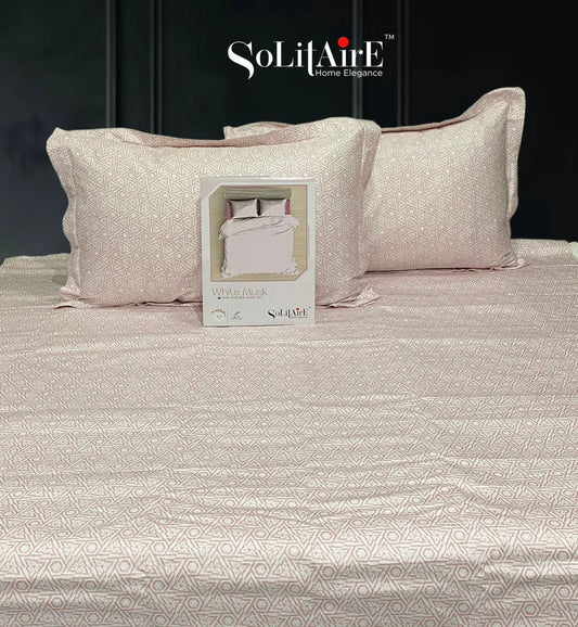 White Musk King Size 300 TC Cotton Bedsheet set