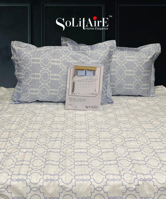 White Musk King Size 300 TC Cotton Bedsheet set
