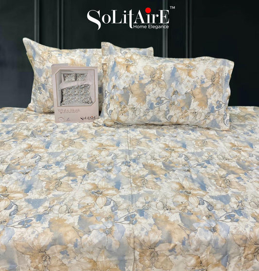 White Musk King Size 300 TC Cotton Bedsheet set