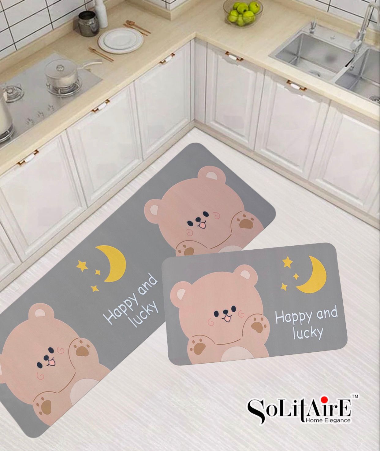 Premium Anti-Slip Waterproof Kitchen Floor Mat Set
