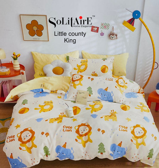 Little county King Size Cotton Bedsheet Set