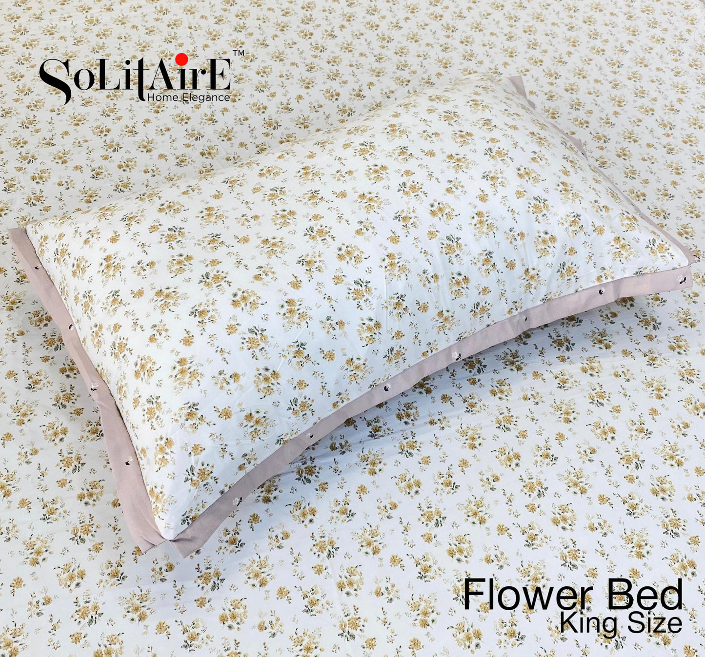 FLOWER BED King Size Jointless Bedsheet Set
