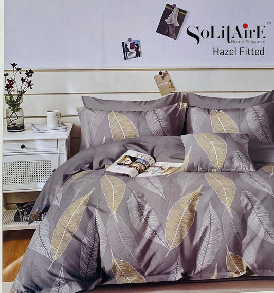 HAZEL FITTED COTTON BEDSHEET (FITTED BEDSHEET) (Fits All Double-Bed Sizes)