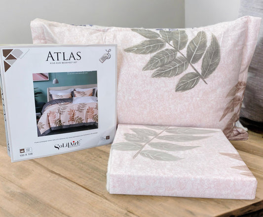ATLAS King-Size 100% Cotton Bedsheet Set