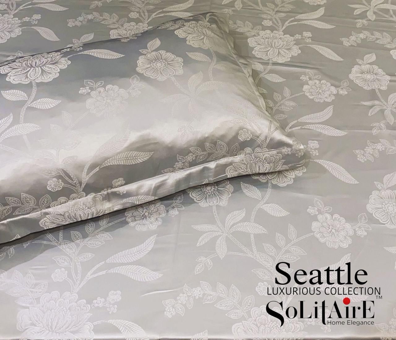 Seattle Jaquard King Size Jointless Bedsheet Set