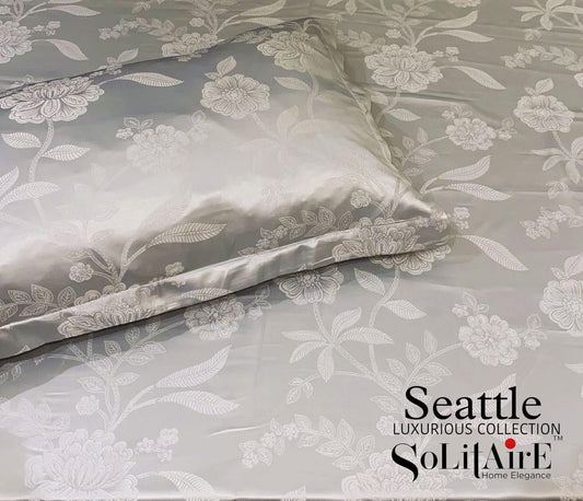 Seattle Jaquard King Size Jointless Bedsheet Set