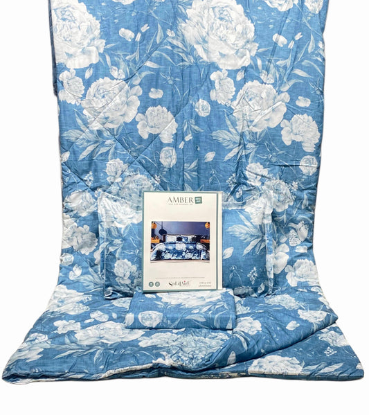 Amber Digital Printed Jointless King Size Complete Comforter Set