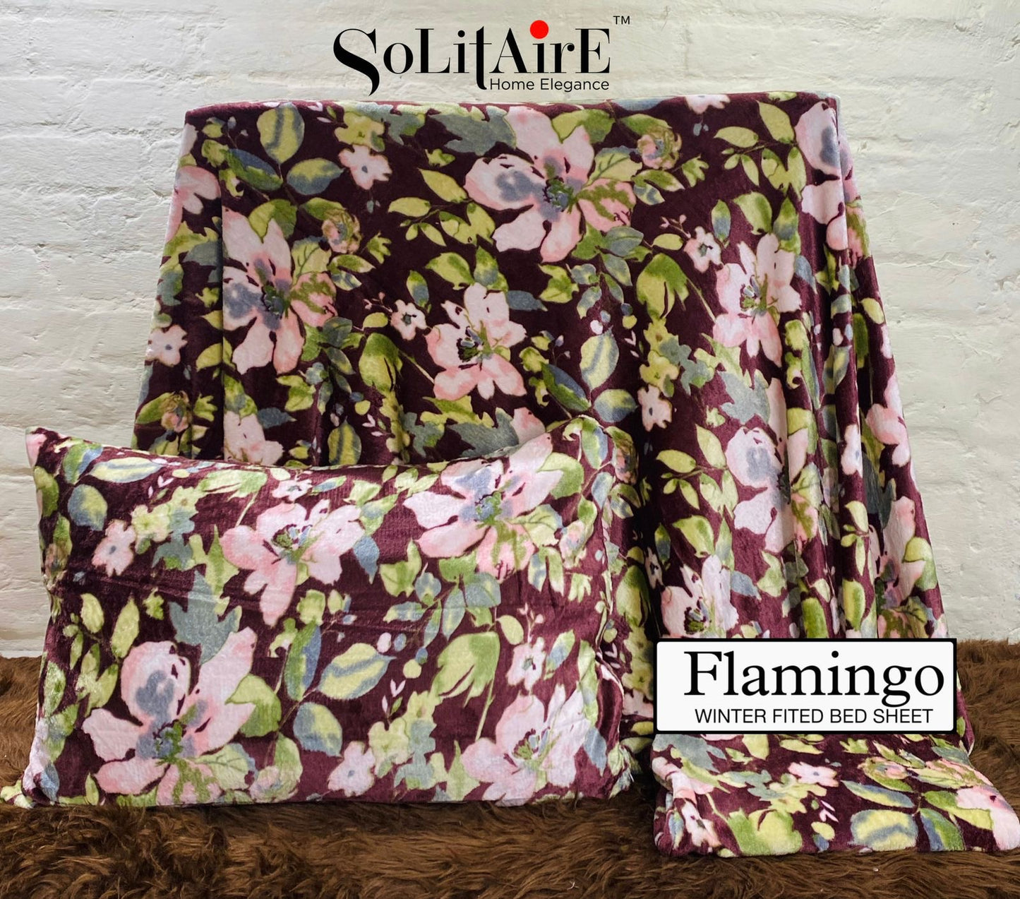 FLAMINGO KING (Fitted Warm Winter Bedsheet)