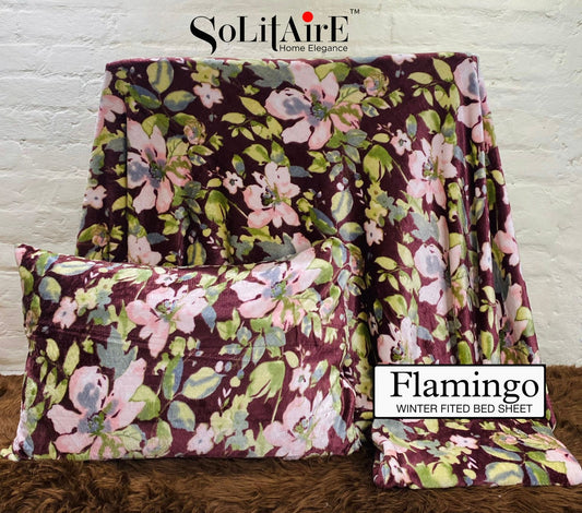 FLAMINGO KING (Fitted Warm Winter Bedsheet)