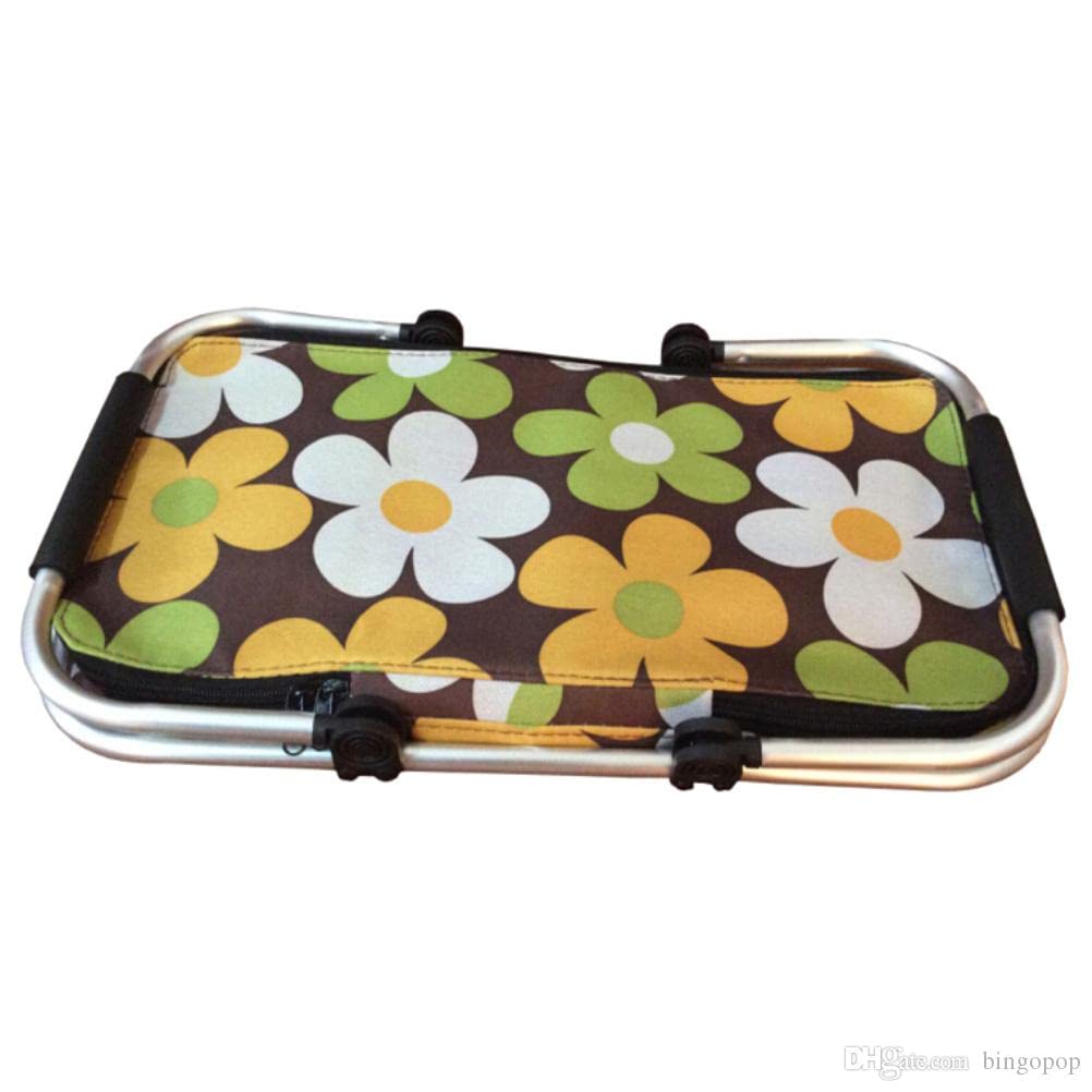 Insulated Travel Basket - Picnic Basket (Floral)