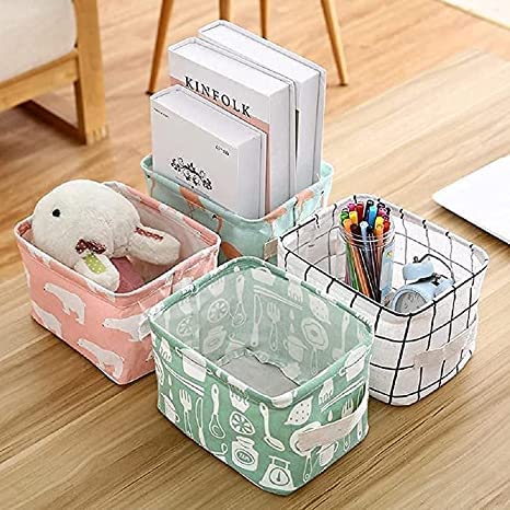 FOLDABLE STORAGE BASKET (Brown Checkers) (1 Pc.)