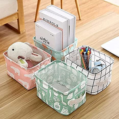 FOLDABLE STORAGE BASKET (Black Checkers) (1 Pc.)