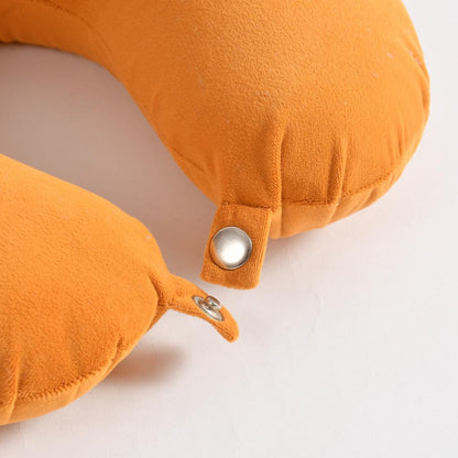 Memory Foam Travel Neck Pillow (Orange)
