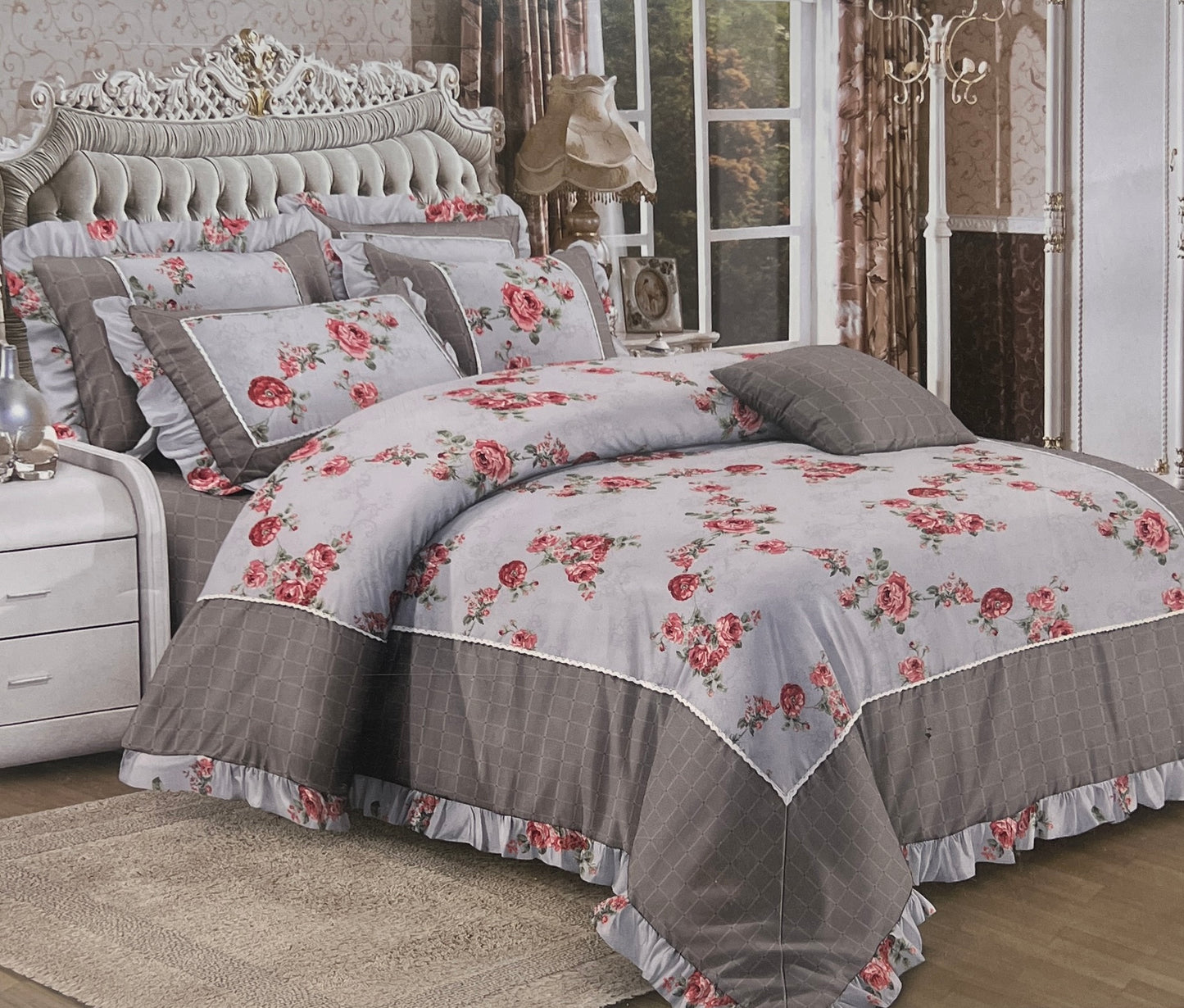 FORBED KING Bedsheet (with Frill Pillows)