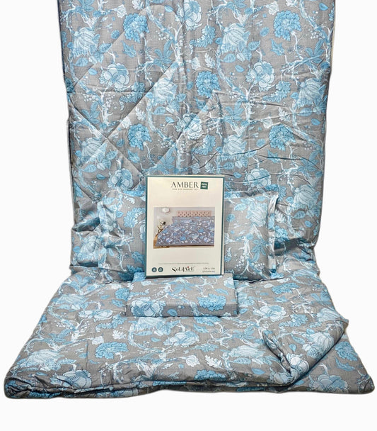 Amber Digital Printed Jointless King Size Complete Comforter Set