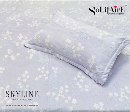 Skyline Fitted King-Size Bed Set Italian Cashmere Feel – Super-Soft, Warm & Skin-Friendly
