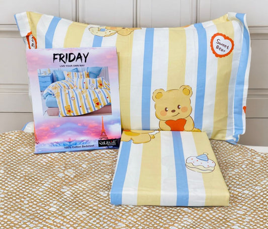FRIDAY COTTON Bedsheet (Single Bed)
