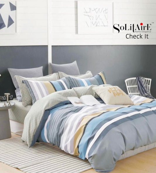 Check It Glazed Cotton Double Bed Sheet