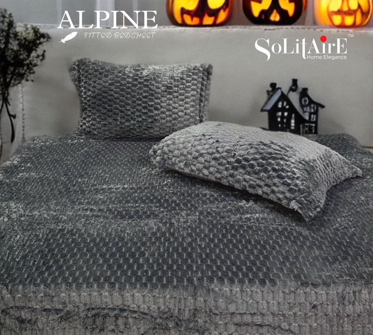 Alpine Fitted King Size Bedsheet Set – Ultra Soft Italian Cashmere Fabric