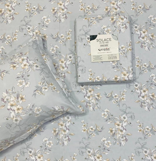 SOLACE PRINT JAQUARD King Size Jointless Bedsheet