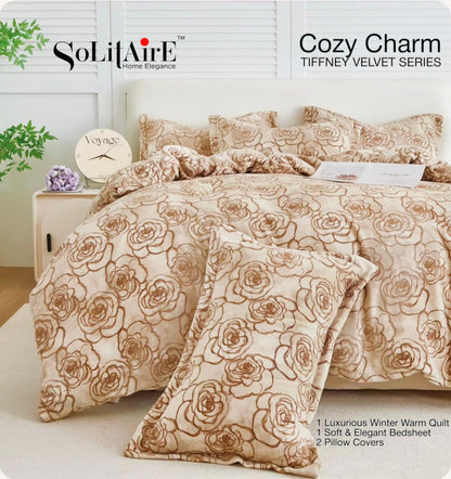 Cozy-Charm Warm King Size Cashmere Winter Quilt