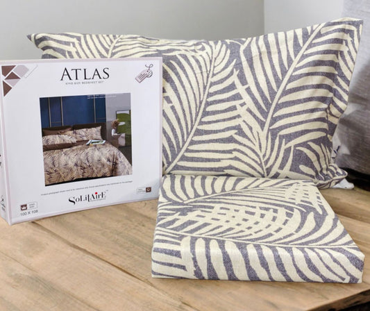 ATLAS King-Size 100% Cotton Bedsheet Set