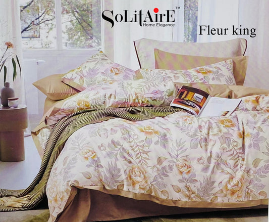 FLEUR KING COTTON BEDSHEET