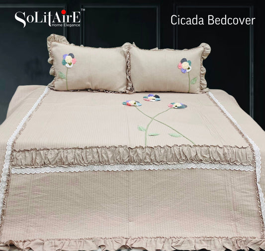 CICADA Quilted King Size Bedcover Set