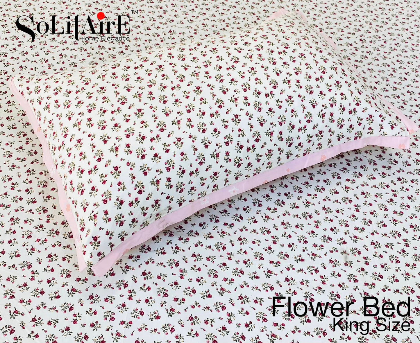 FLOWER BED King Size Jointless Bedsheet Set