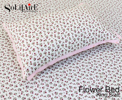 FLOWER BED King Size Jointless Bedsheet Set