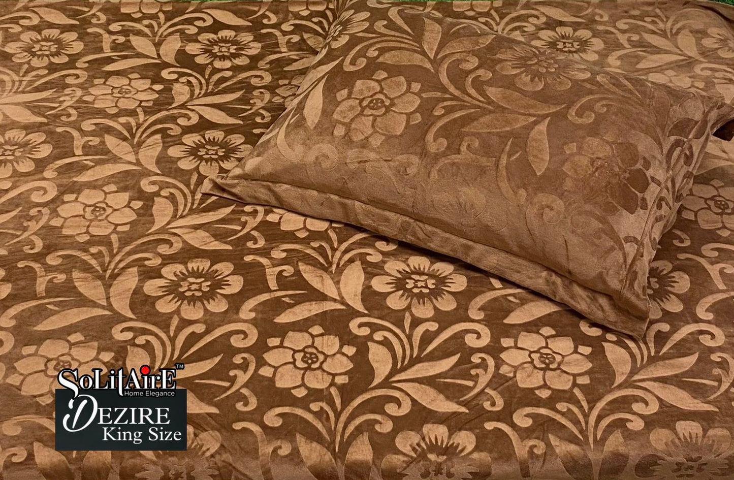 Dezire Warm King Sized Jointless Bedsheet – Premium Italian Cashmere Fabric