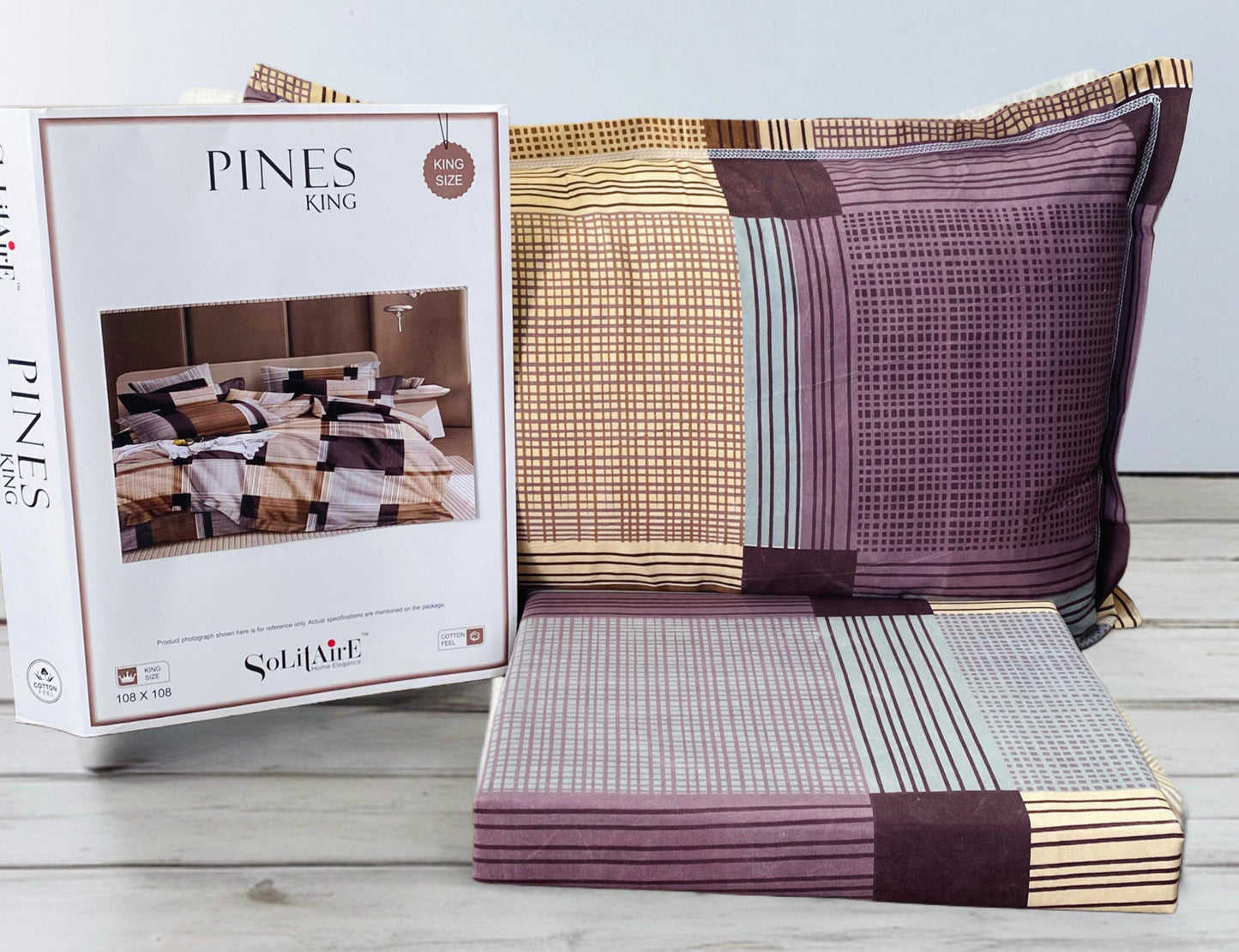 Pines King Size Bedsheet Set With 2 Pillow Covers