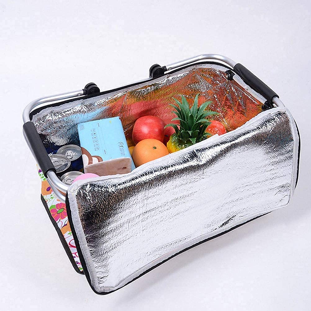 Insulated Picnic Basket (Floral)