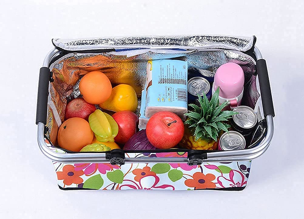 Insulated Picnic Basket (Floral)